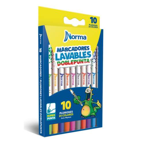 PLUMIN DOBLE PUNTA NORMA C/10