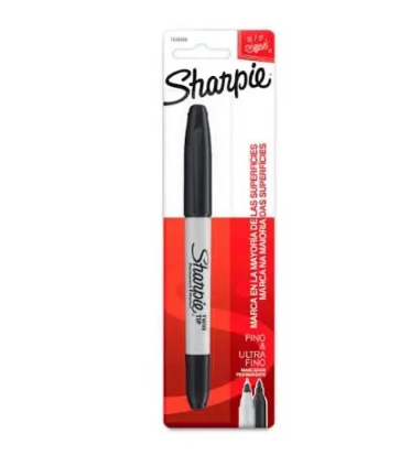 MARCADOR PERMANENTE NEGRO SHARPIE DOBLE PUNTA