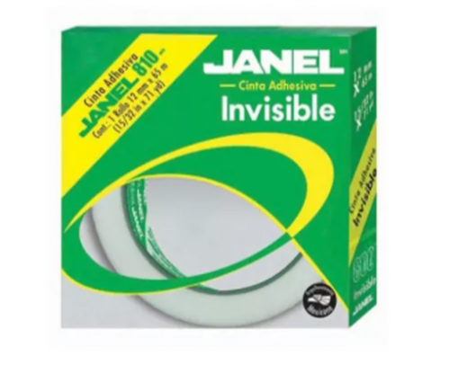 CINTA ADHESIVA JANEL INVISIBLE 810 12MM X65M