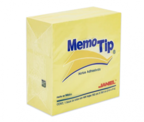 NOTAS ADHESIVAS MEMOTIP AMARILLA 3X3