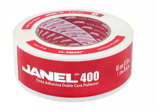 CINTA ADHESIVA 48X50M JANEL 400 DOBLE CARA
