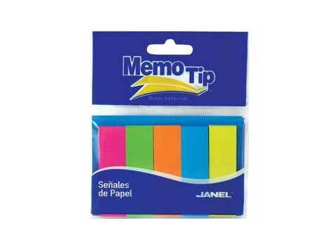 BANDERITAS DE PAPEL MEMOTIP NEON  JANEL