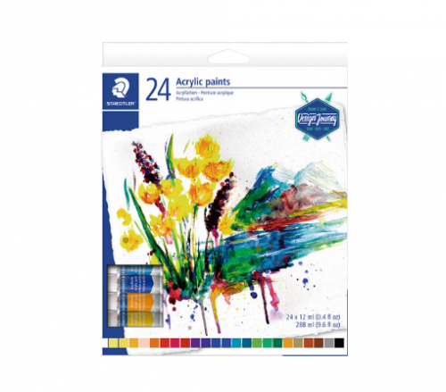 PINTURA ACRILICA TUBO 12ML STAEDTLER CON 24 PZAS
