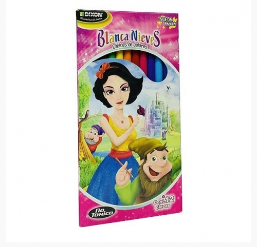 COLORES BLANCA NIEVES LARGOS  12 PIEZAS DIXON