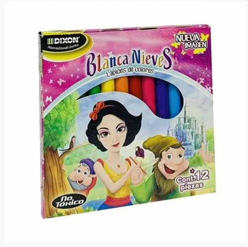 COLORES BLANCA NIEVES CORTOS DIXON 12 PIEZAS