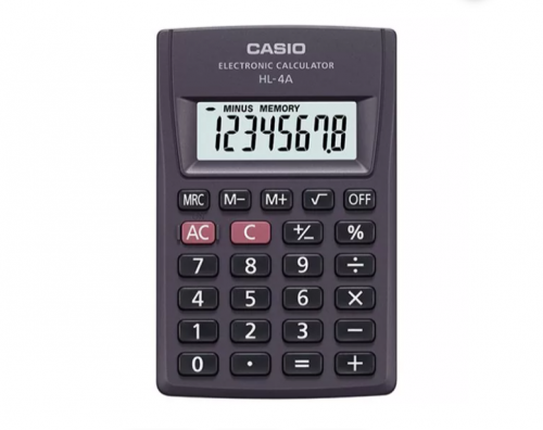 CALCULADORA CASIO PORTATIL 8 DIG   NEGRA