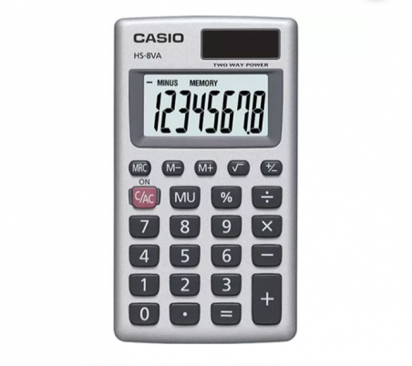CALCULADORA CASIO PORTATIL 8 DIG  PLATA