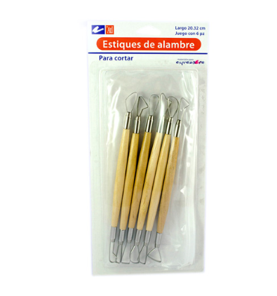ESTIQUES DE ALAMBRE RODIN C/6 PZAS PARA CORTE