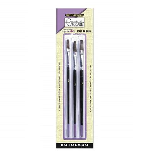 PINCEL ISEMARF LILA PLANO OREJA/BUEY C/3 RODIN