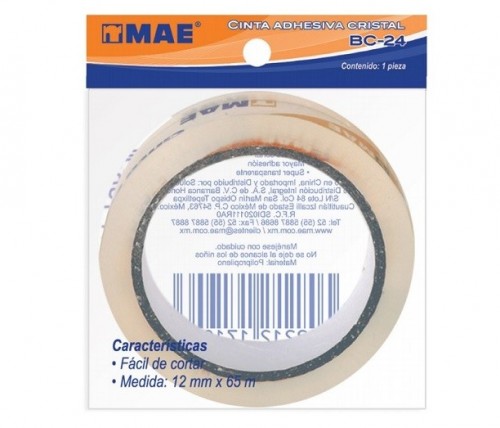 CINTA ADHESIVA MAE 24MM X65M 