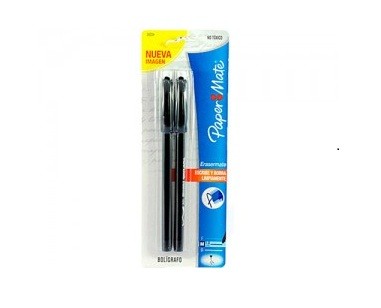 BOLIGRAFO ERASER BLISTER CON 2 PIEZAS PAPER MATE