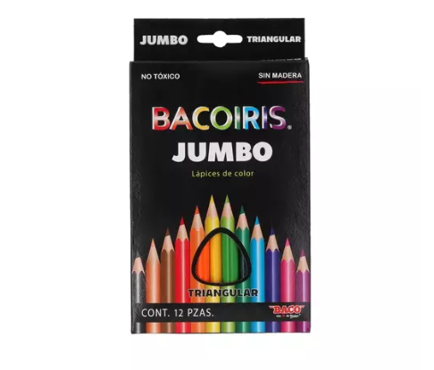 COLORES BACO BACOIRIS TRIANGULAR JUMBO 12 PZS