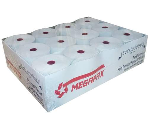 ROLLO 80X76MM PAPEL TERMICO 12 PZAS MEGAFAX