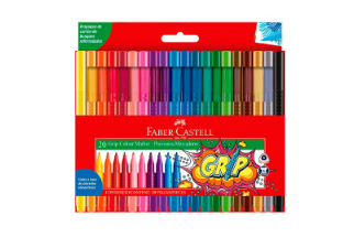 PLUMIN GRIP COLOR MARKER 20PZAS FABER CASTELL