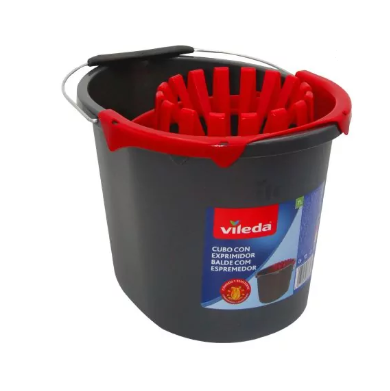 CUBETA VILEDA 7L CON EXPRIMIDOR COLOR GRIS 