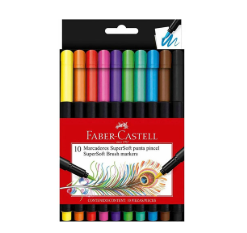 PLUMIN  SUPER SOFT FABER CASTELL  C/10 PZAS 