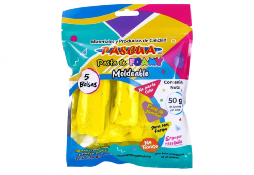 FOAMY MOLDEABLE PASCUA 50GR 5 BOLSAS
