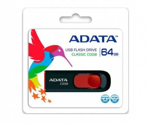 MEMORIA USB ADATA 64 GB 2.0 C008 NEGRO