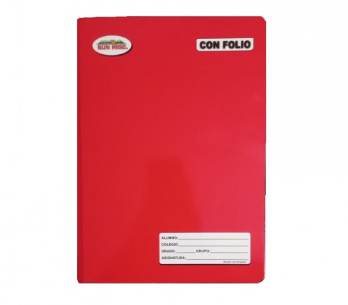 CUADERNO FRANCES COSIDO FOLIADO 100H SUN RISE