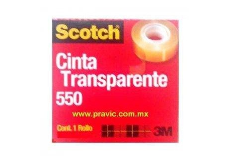 CINTA ADHESIVA 19X65M SCOTCH 550 TRANSPARENTE 