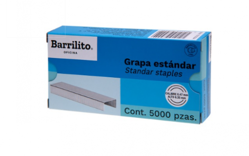 GRAPAS ESTANDAR BARRILITO 26/6 CON 5000 PIEZAS