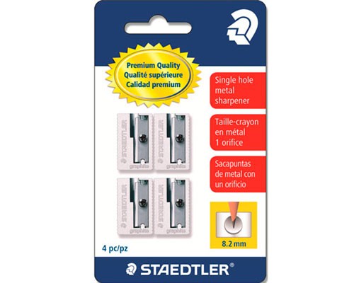 SACAPUNTAS METALICO STAEDTLER BLISTER 4 PIEZAS