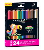 COLORES PRISMACOLOR  JR CON 24 LAPICES REDONDOS