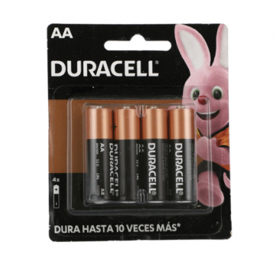 PILA ALCALINA AA DURACELL 1.5 VOLT. 4PZAS