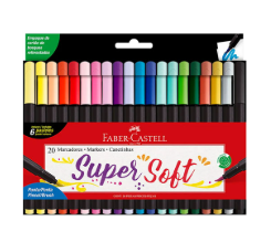 PLUMIN SUPER SOFT PAQ CON 20 PZAS FABER CASTELL