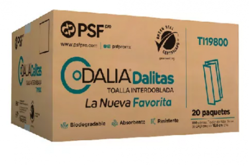 TOALLA INTERDOBLADA DALITAS CON 20 PAQUETES