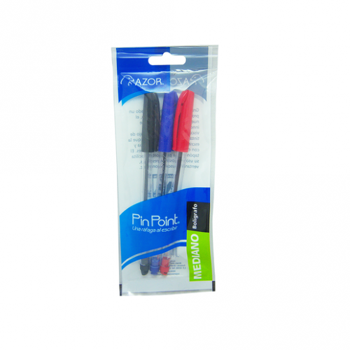 BOLIGRAFO AZOR PIN POINT BLISTER CON 3 PIEZAS