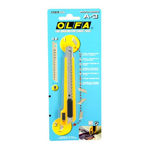 CUCHILLA OLFA A-3 PARA TRABAJOS GRÁFICOS 