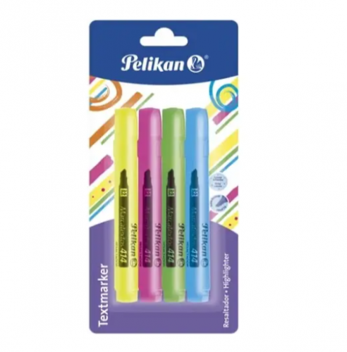 MARCATEXTOS PELIKAN 414 ESTUCHE C/4 COLORES