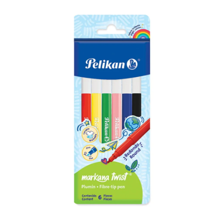 PLUMIN MARKANA TWIST BLISTER C/ 6 PZAS PELIKAN