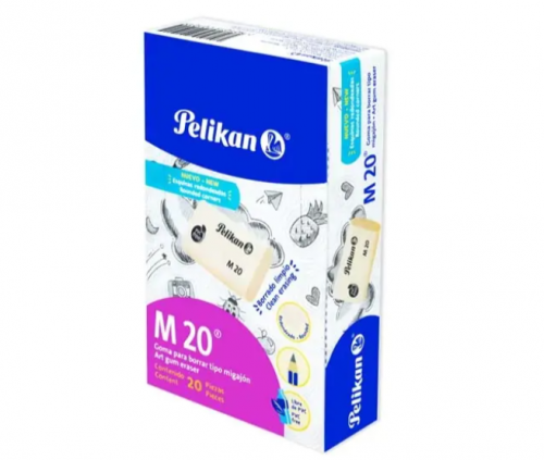 GOMA DE MIGAJON M20 CAJA CON 20 PZS PELIKAN