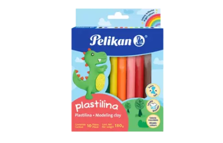 PLASTILINA PELIKAN COLORES SURTIDOS C /10 BARRAS 