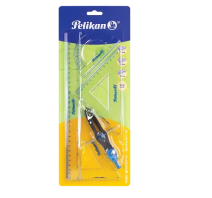 JUEGO DE GEOMETRÍA MEDIANO 5 PZAS PELIKAN