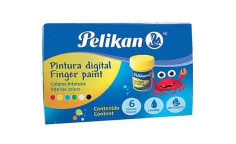 PINTURA DIGITAL PELIKAN  C/6 PIEZAS 25ML