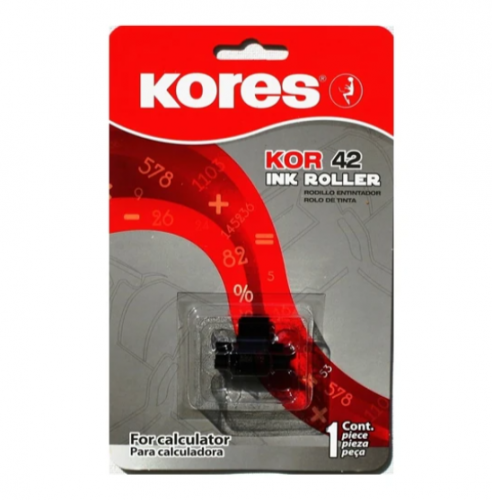 RODILLO ENTINTADOR KOR 42 NEGRO-ROJO 1 PZA KORES