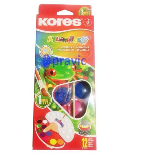 ACUARELAS CON 12  COLORES KORES