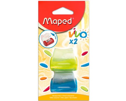 SACAPUNTAS PLASTICO VIVO CON TAPA 1 ORIFICIO MAPED