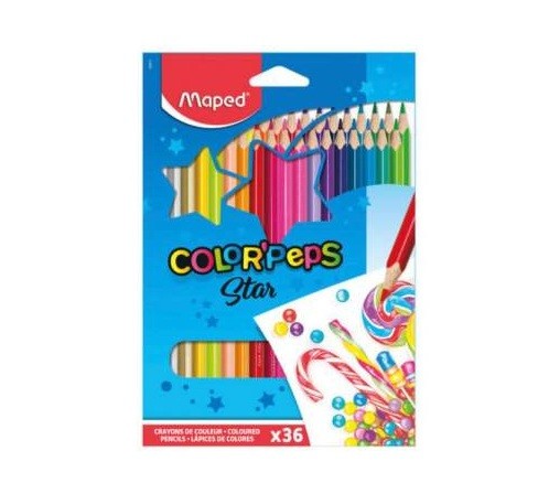 COLORES MAPED TRIANGULAR CAJA C/36 PZAS 