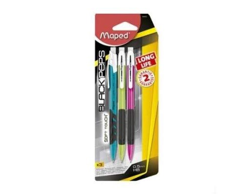 LAPICERO DE 0.5MM BLACKPEPS 3 PZAS MAPED