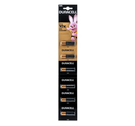 PILA ALCALINA AA DURACELL TIRA C 6PZAS
