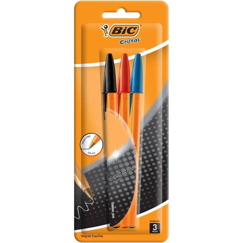 BOLÍGRAFO BIC PUNTO FINO BLISTER CON /3 PIEZAS