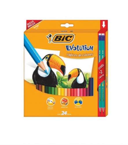 COLORES BIC CAJA CON 24 PZAS 