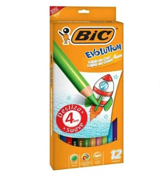 COLORES BIC CAJA C/12 PZAS PUNTA 4MM
