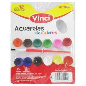 ACUARELA VINCI PALETA CON 12 PASTILLAS 