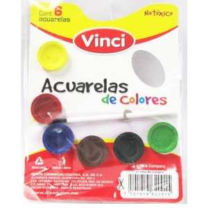 ACUARELA VINCI PALETA CON 6 PASTILLAS  