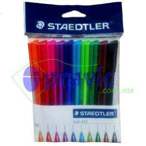 BOLIGRAFO ROLLER BALL STAEDTLER CON 10 PIEZAS